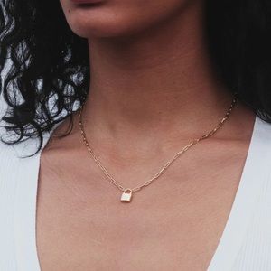 Gorjana Kara Padlock Charm Necklace
